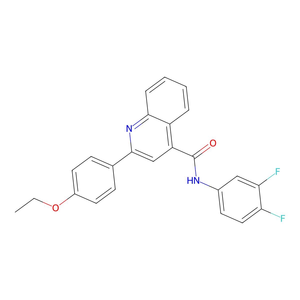 N-(3,4-difluorophenyl)-2-(4-ethoxyphenyl)quinoline-4-carboxamide molecular structure, CAS 420090-64-8