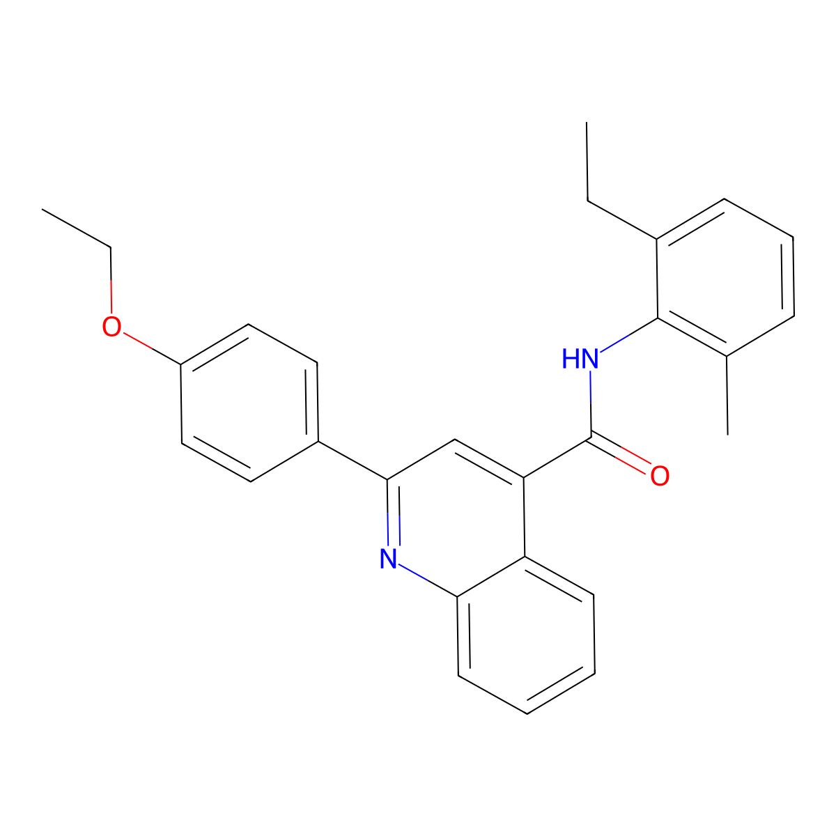 2-(4-ethoxyphenyl)-N-(2-ethyl-6-methylphenyl)quinoline-4-carboxamide molecular structure, CAS 420090-86-4
