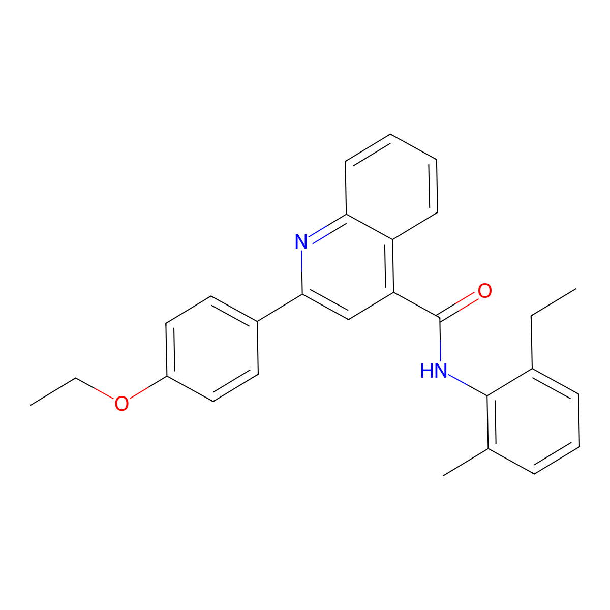 2-(4-ethoxyphenyl)-N-(2-ethyl-6-methylphenyl)quinoline-4-carboxamide molecular structure, CAS 420090-86-4