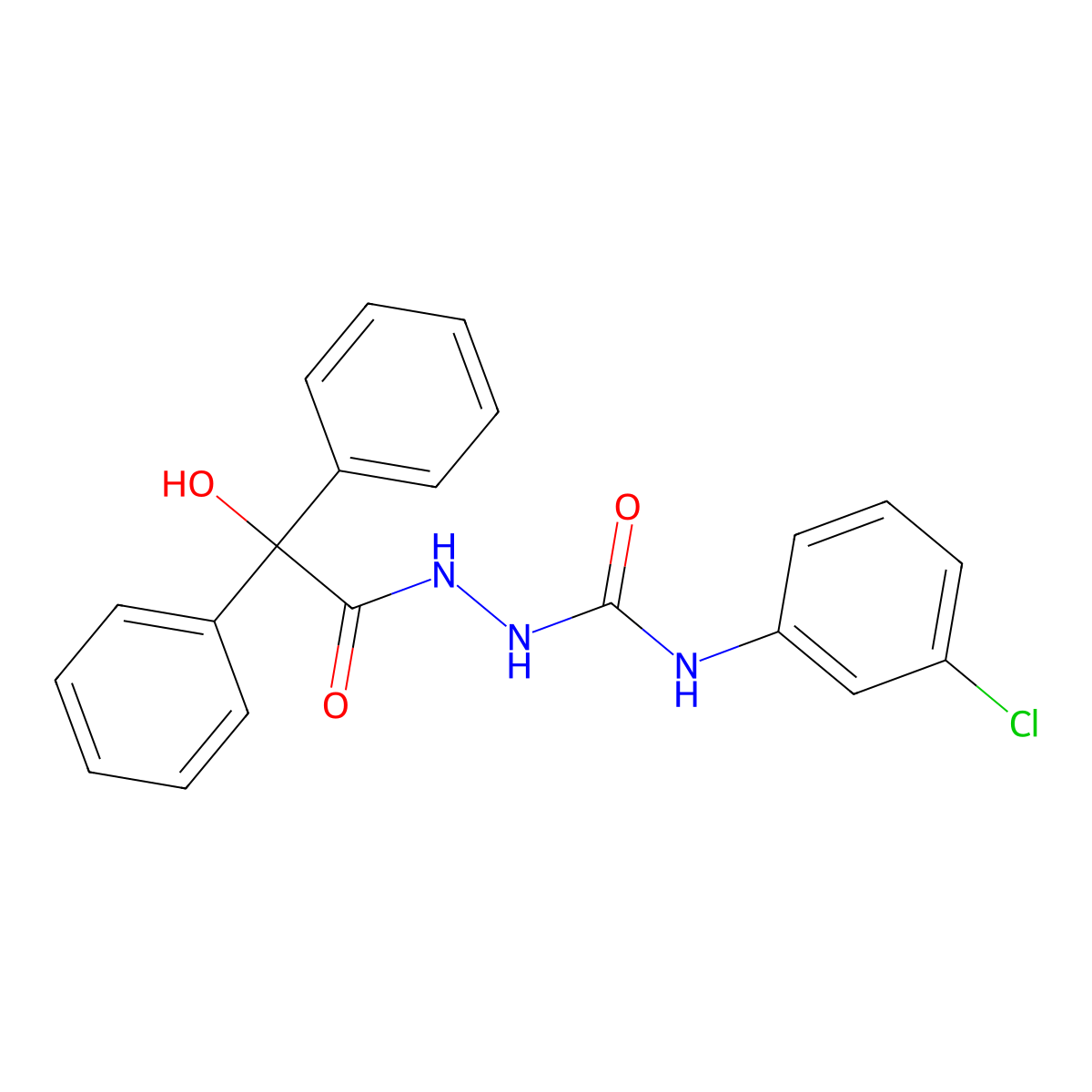 1-(3-Chlorophenyl)-3-[(2-hydroxy-2,2-diphenylacetyl)amino]urea molecular structure, CAS 420090-91-1