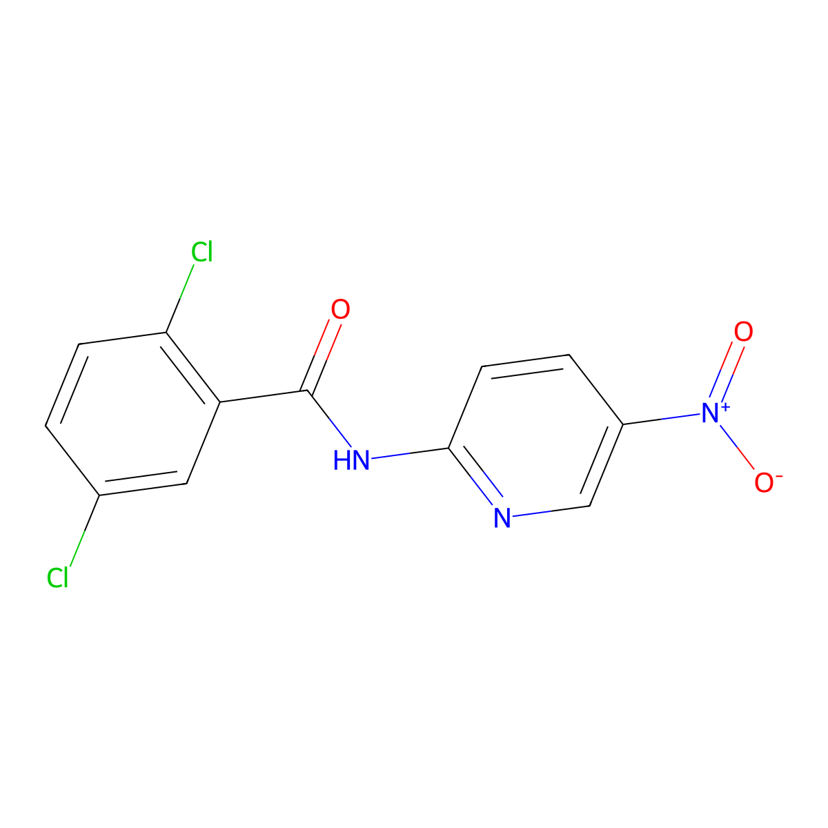 2,5-dichloro-N-(5-nitropyridin-2-yl)benzamide molecular structure, CAS 420091-28-7