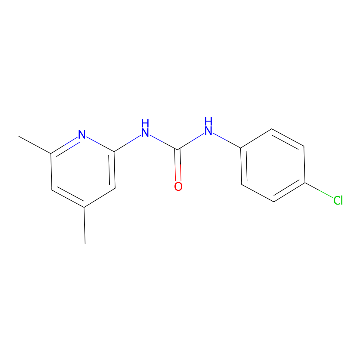 1-(4-Chlorophenyl)-3-(4,6-dimethylpyridin-2-yl)urea molecular structure, CAS 420092-09-7