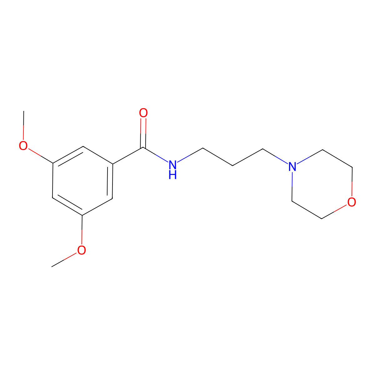 3,5-dimethoxy-N-(3-morpholin-4-ylpropyl)benzamide molecular structure, CAS 420092-43-9
