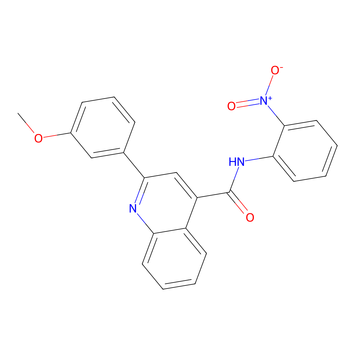 2-(3-methoxyphenyl)-N-(2-nitrophenyl)quinoline-4-carboxamide molecular structure, CAS 420092-65-5