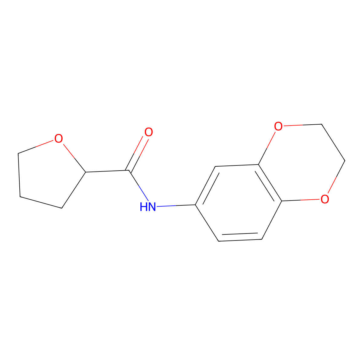 N-(2,3-dihydro-1,4-benzodioxin-6-yl)tetrahydrofuran-2-carboxamide molecular structure, CAS 420092-98-4