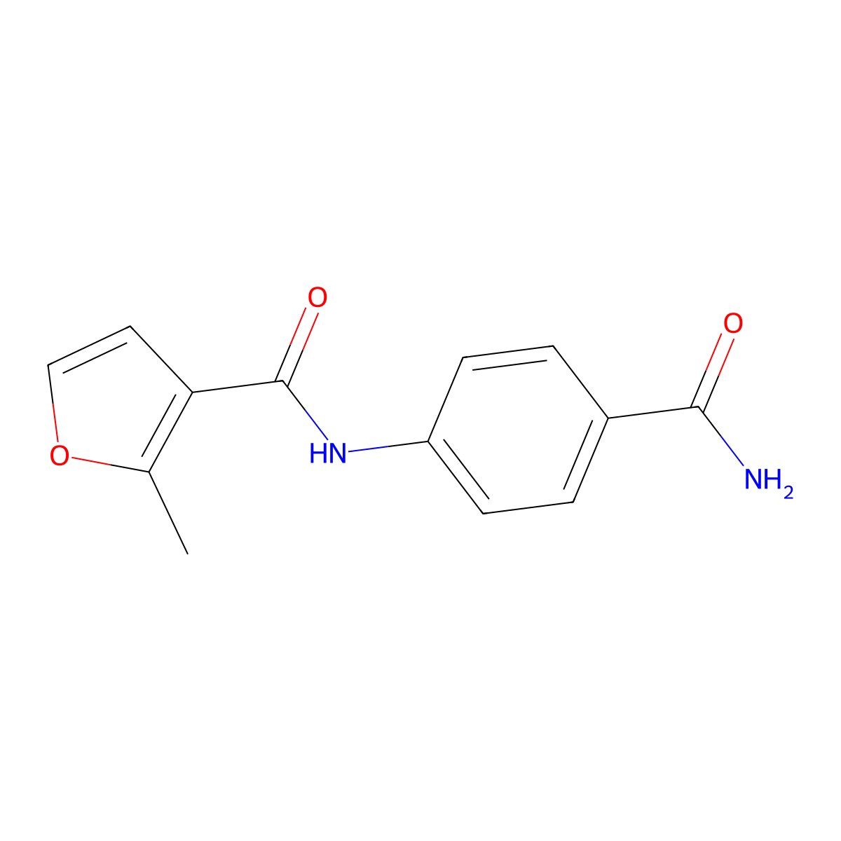 N-(4-carbamoylphenyl)-2-methylfuran-3-carboxamide molecular structure, CAS 420094-20-8