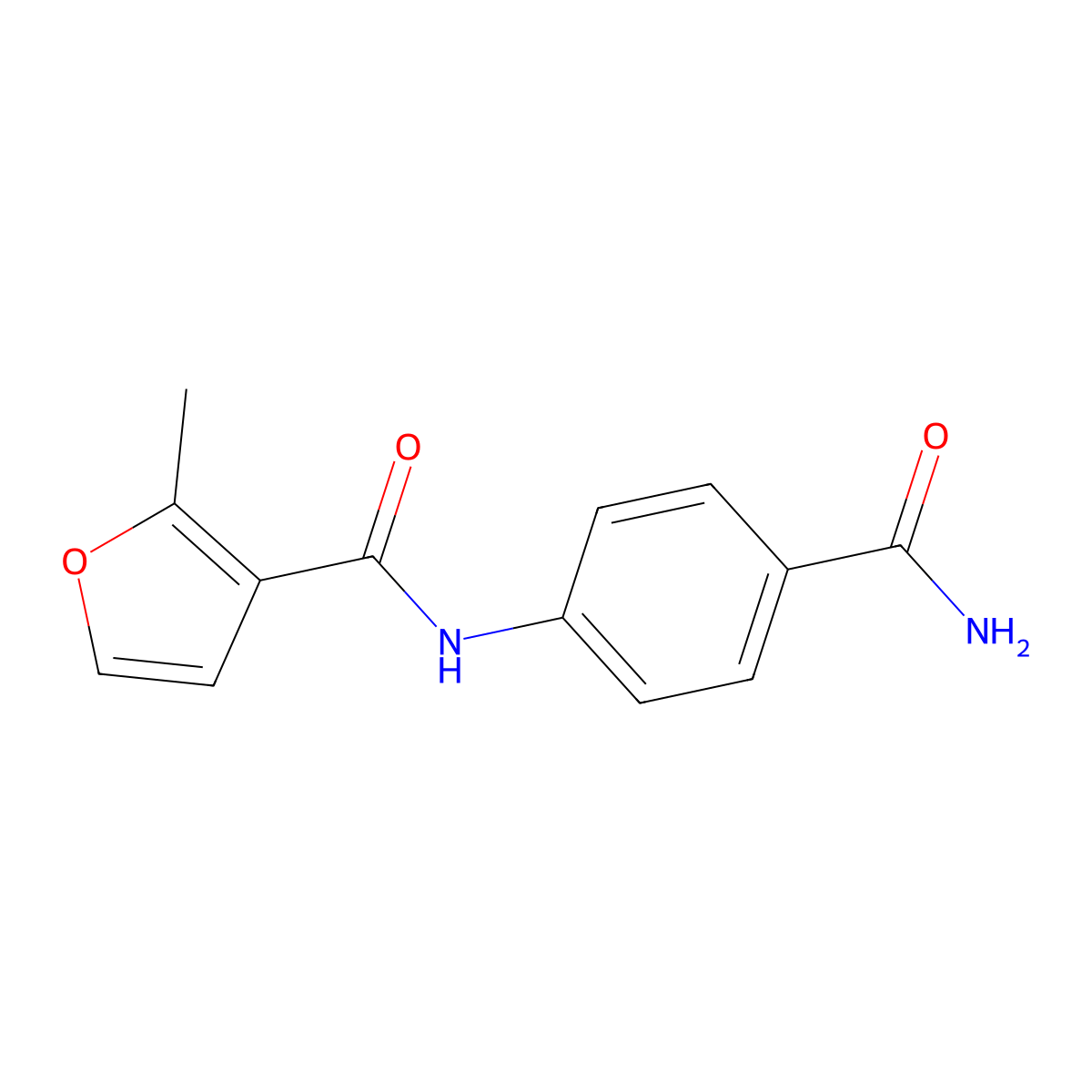 N-(4-carbamoylphenyl)-2-methylfuran-3-carboxamide molecular structure, CAS 420094-20-8