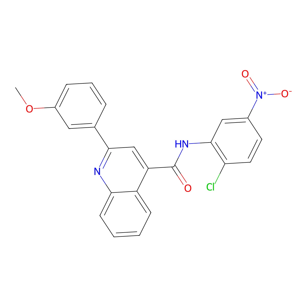 N-(2-chloro-5-nitrophenyl)-2-(3-methoxyphenyl)quinoline-4-carboxamide molecular structure, CAS 420094-23-1