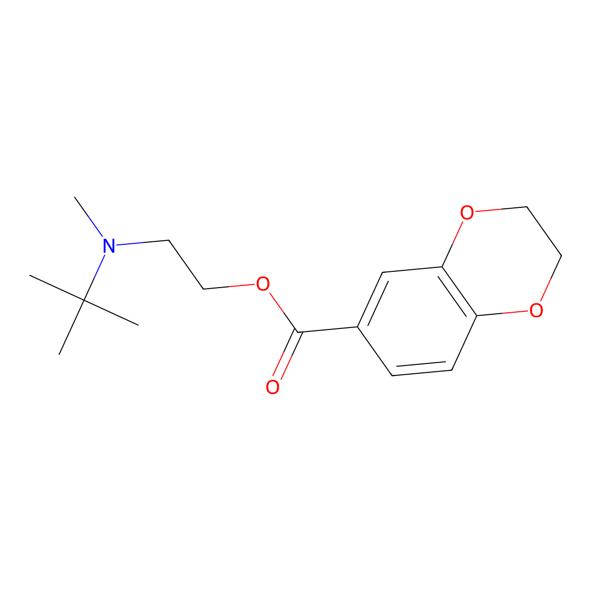 2-[Tert-butyl(methyl)amino]ethyl 2,3-dihydro-1,4-benzodioxine-6-carboxylate molecular structure, CAS 420096-90-8