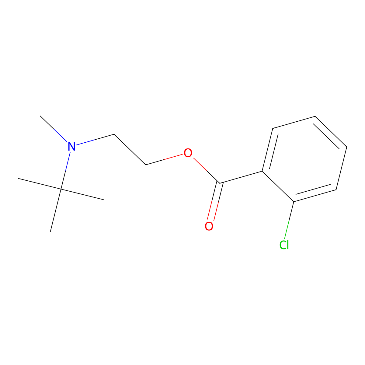 2-[Tert-butyl(methyl)amino]ethyl 2-chlorobenzoate molecular structure, CAS 420096-92-0
