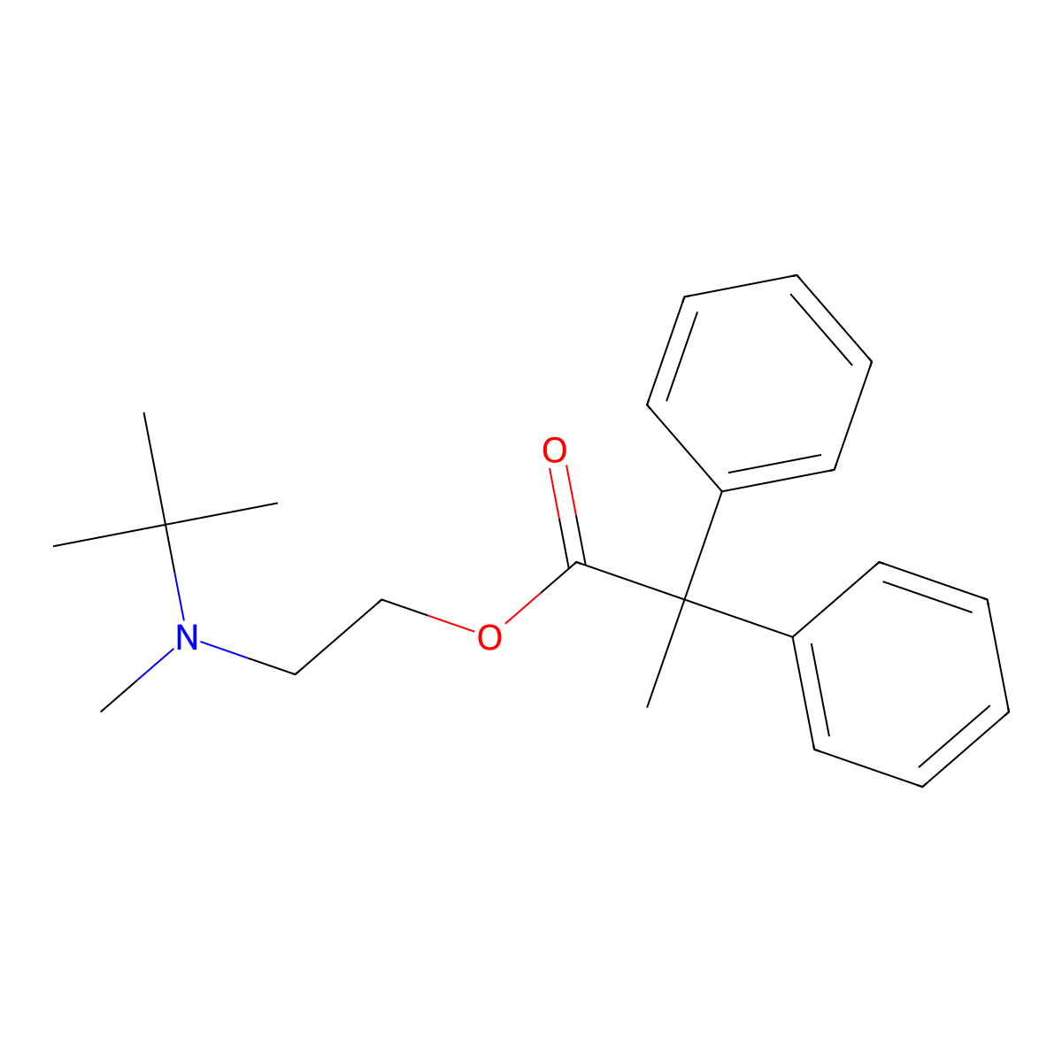 2-[Tert-butyl(methyl)amino]ethyl 2,2-diphenylpropanoate molecular structure, CAS 420097-08-1