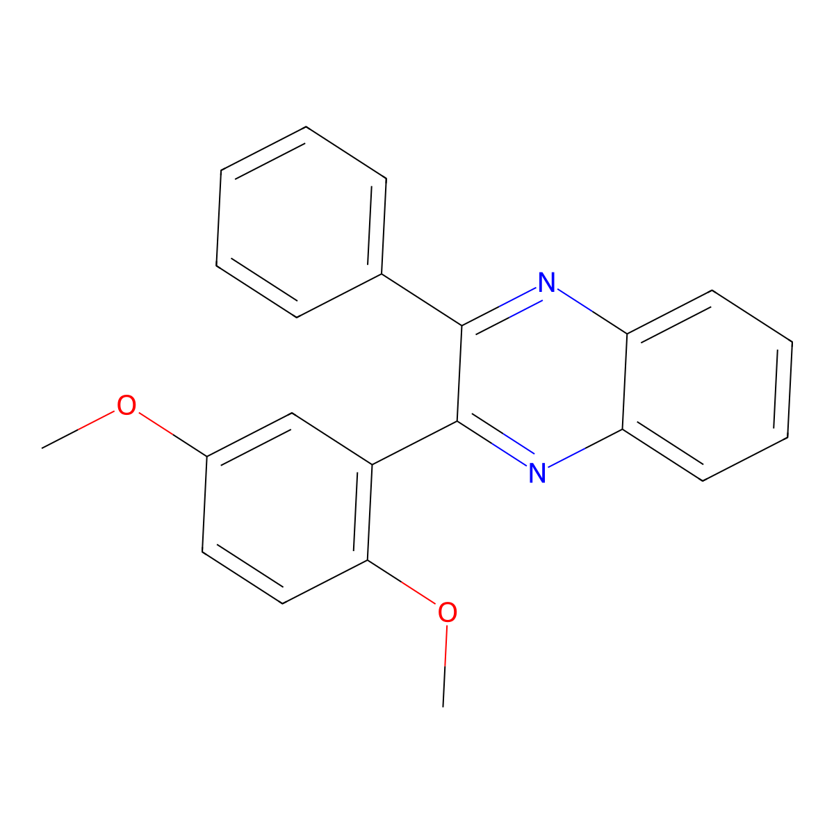 2-(2,5-Dimethoxyphenyl)-3-phenylquinoxaline molecular structure, CAS 420097-35-4