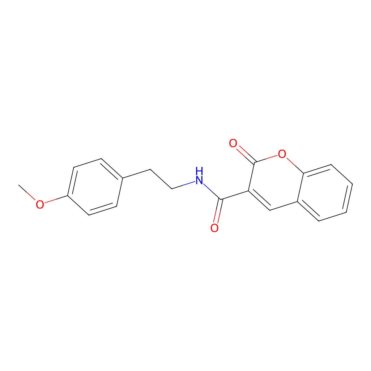 N-[2-(4-methoxyphenyl)ethyl]-2-oxo-2H-chromene-3-carboxamide molecular structure, CAS 420098-15-3
