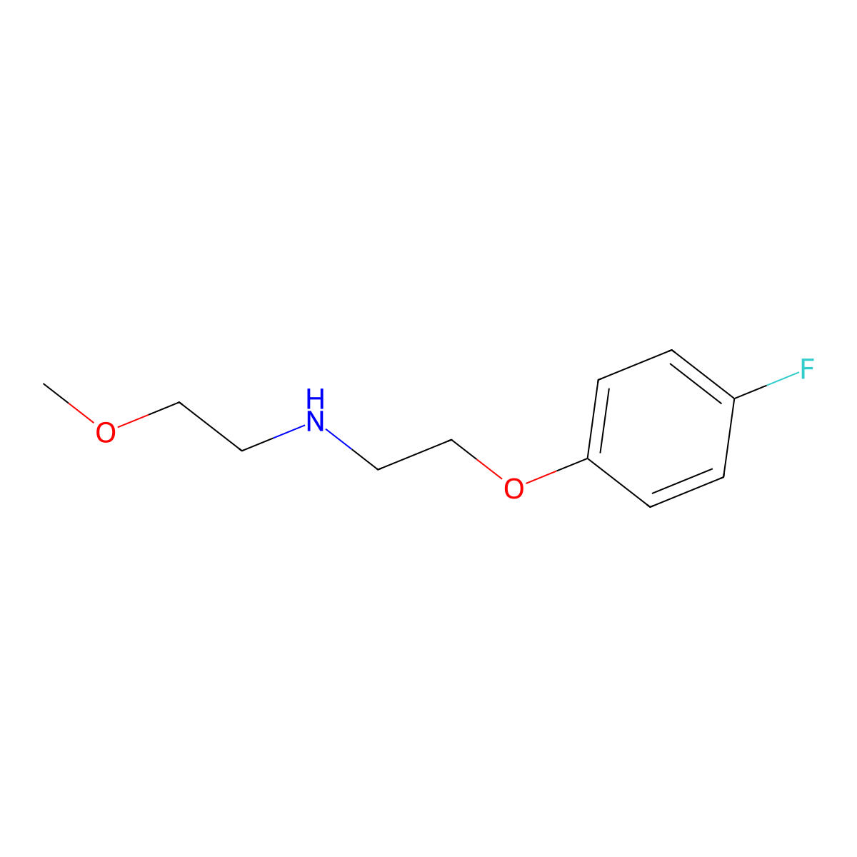 [2-(4-Fluorophenoxy)ethyl](2-methoxyethyl)amine molecular structure, CAS 420098-40-4