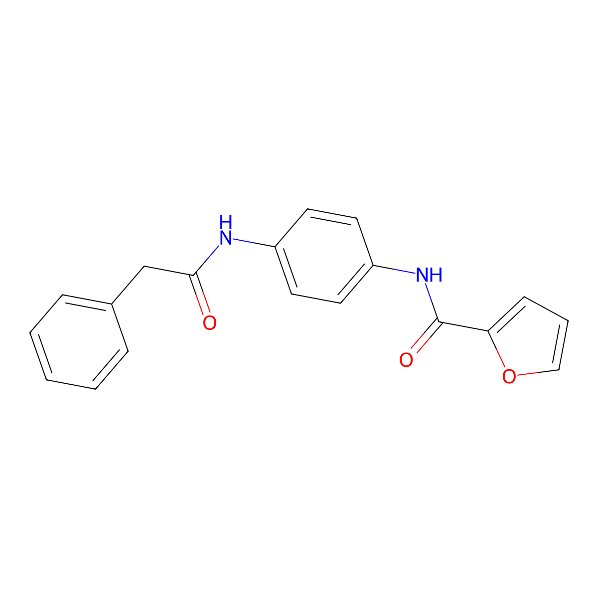 N-{4-[(phenylacetyl)amino]phenyl}furan-2-carboxamide molecular structure, CAS 420098-89-1