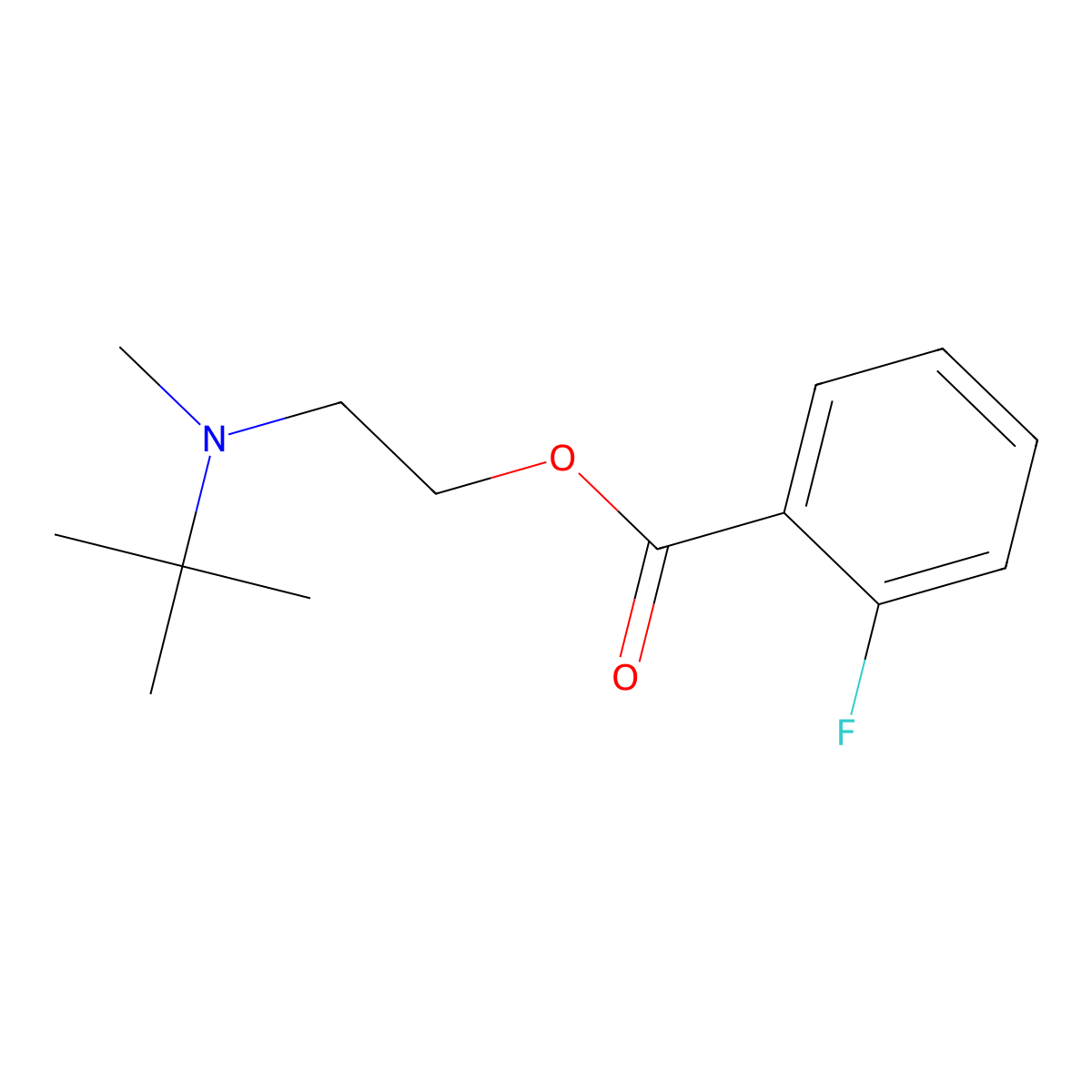 2-[Tert-butyl(methyl)amino]ethyl 2-fluorobenzoate molecular structure, CAS 420099-34-9