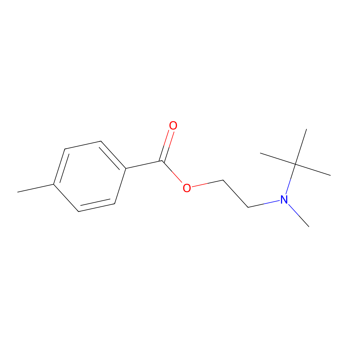 2-[Tert-butyl(methyl)amino]ethyl 4-methylbenzoate molecular structure, CAS 420099-38-3