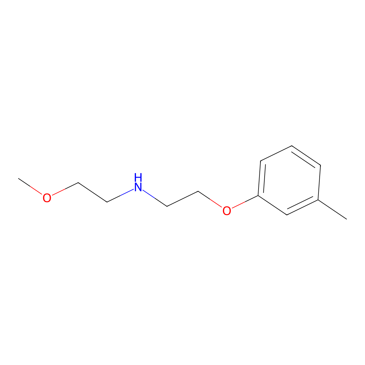 2-methoxy-N-[2-(3-methylphenoxy)ethyl]ethanamine molecular structure, CAS 420099-60-1