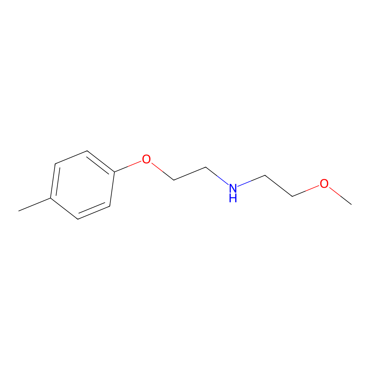 (2-Methoxy-ethyl)-(2-p-tolyloxy-ethyl)-amine molecular structure, CAS 420099-81-6