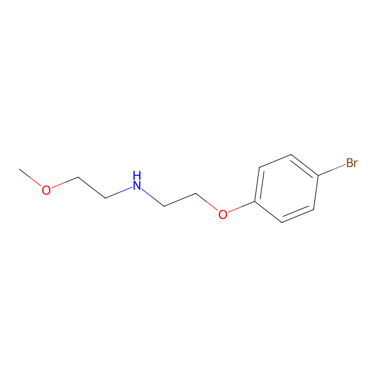 N-[2-(4-bromophenoxy)ethyl]-2-methoxyethanamine molecular structure, CAS 420099-88-3