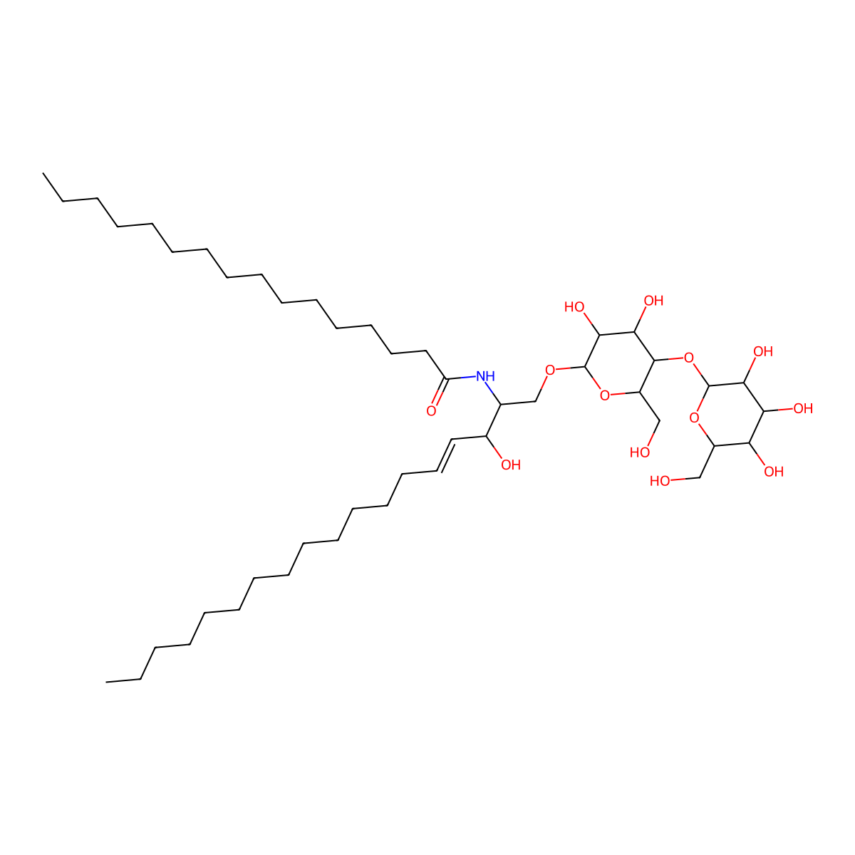 LacCer(d18:1/16:0) molecular structure, CAS 4201-62-1