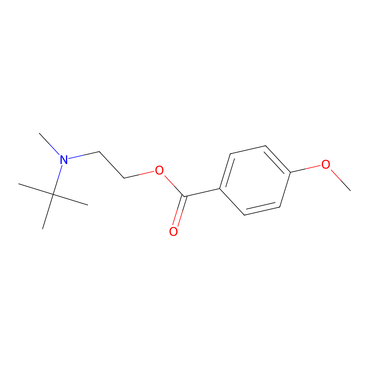 2-[Tert-butyl(methyl)amino]ethyl 4-methoxybenzoate molecular structure, CAS 420100-14-7