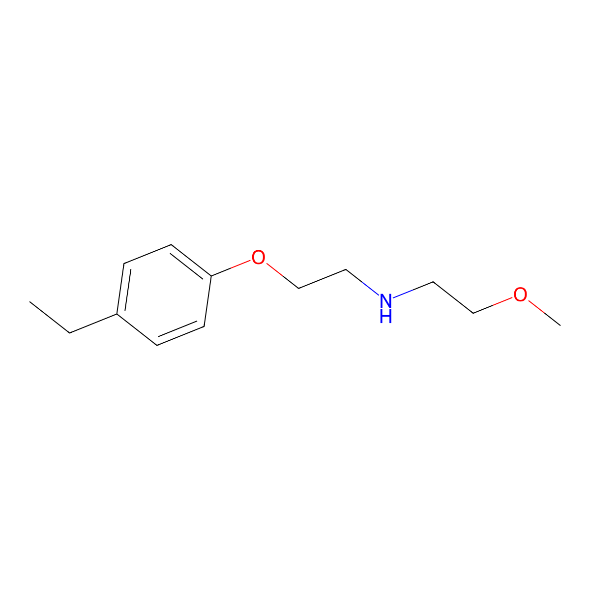 2-(4-ethylphenoxy)-N-(2-methoxyethyl)ethanamine molecular structure, CAS 420100-40-9
