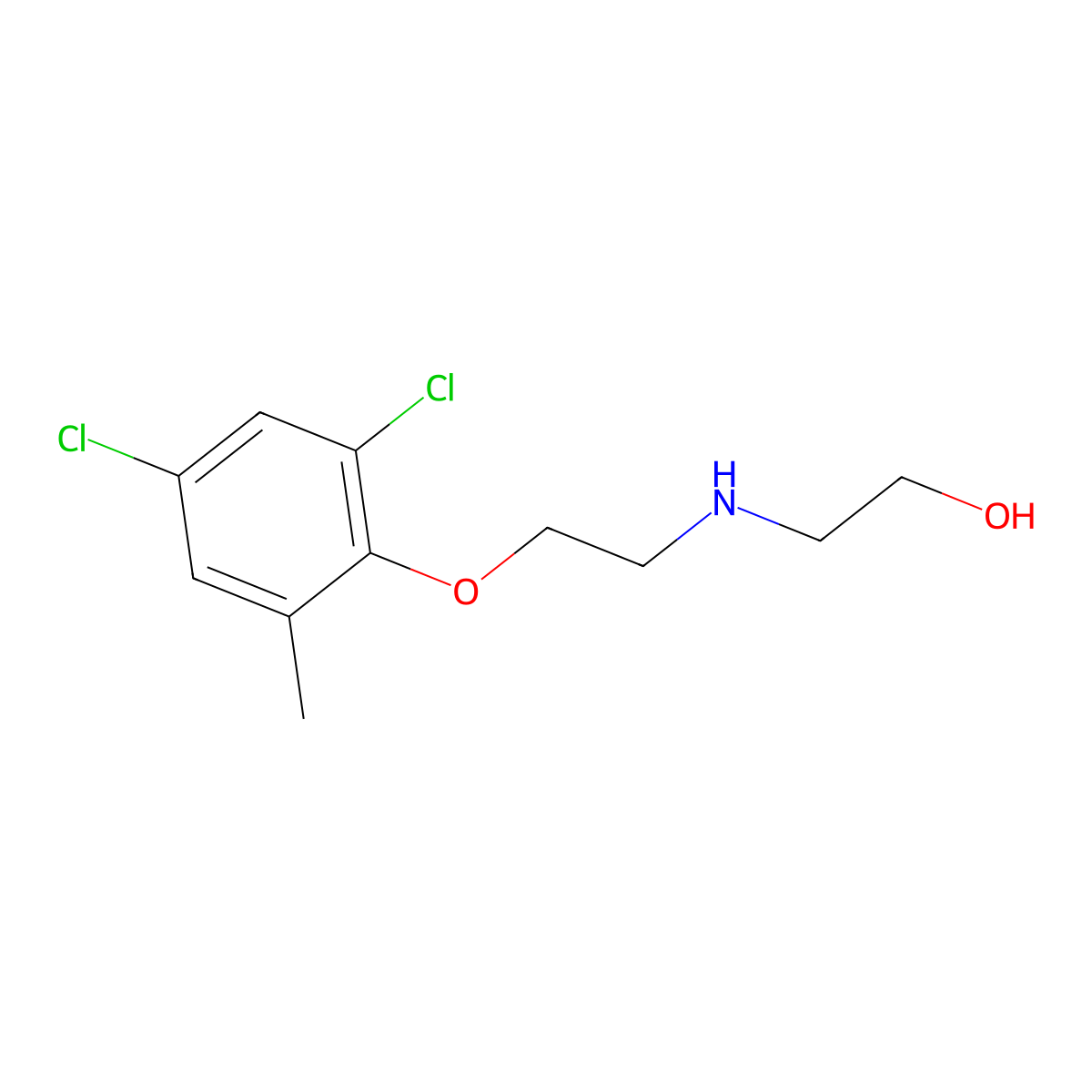 2-[2-(2,4-Dichloro-6-methylphenoxy)ethylamino]ethanol molecular structure, CAS 420100-41-0