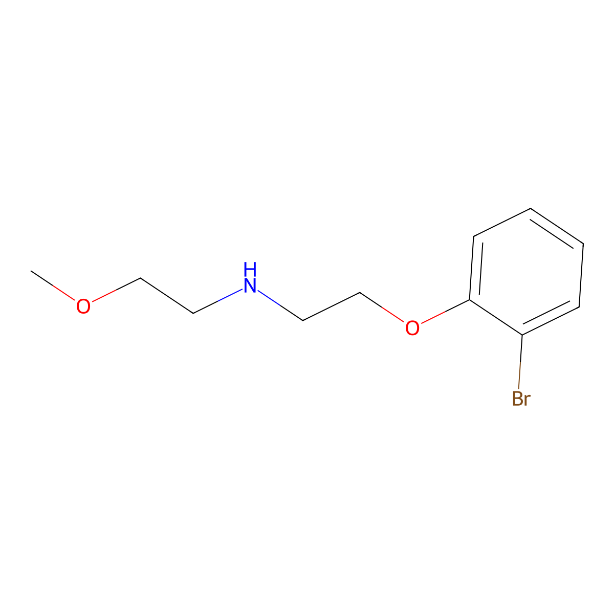 N-[2-(2-bromophenoxy)ethyl]-2-methoxyethanamine molecular structure, CAS 420100-90-9