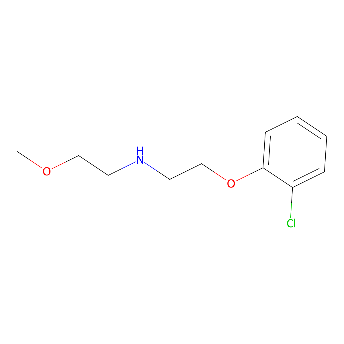 N-[2-(2-chlorophenoxy)ethyl]-2-methoxyethanamine molecular structure, CAS 420100-97-6