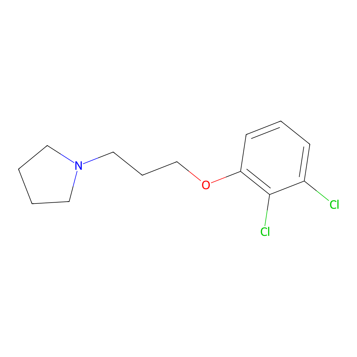 1-[3-(2,3-Dichlorophenoxy)propyl]pyrrolidine molecular structure, CAS 420100-98-7