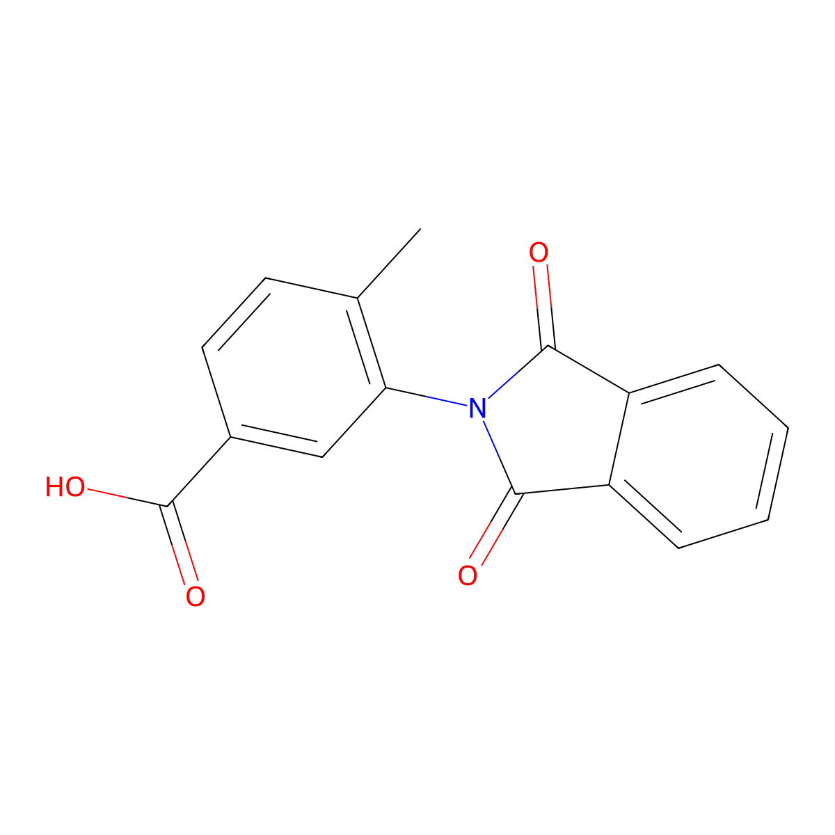 3-(1,3-dioxo-1,3-dihydro-2H-isoindol-2-yl)-4-methylbenzoic acid molecular structure, CAS 420101-13-9