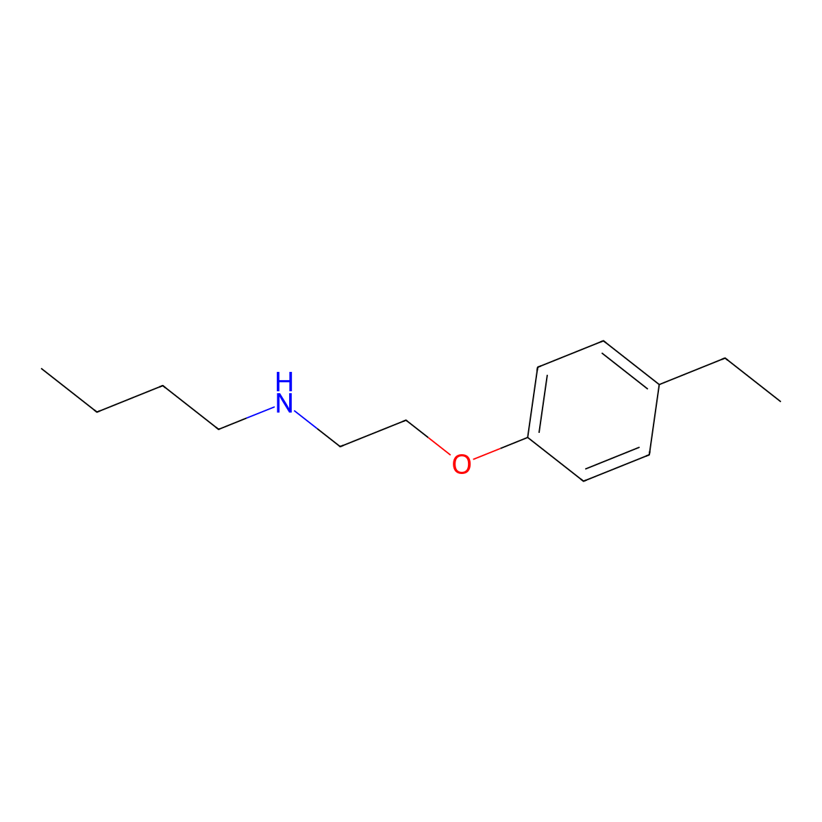 N-[2-(4-Ethylphenoxy)ethyl]-1-butanamine molecular structure, CAS 420101-31-1