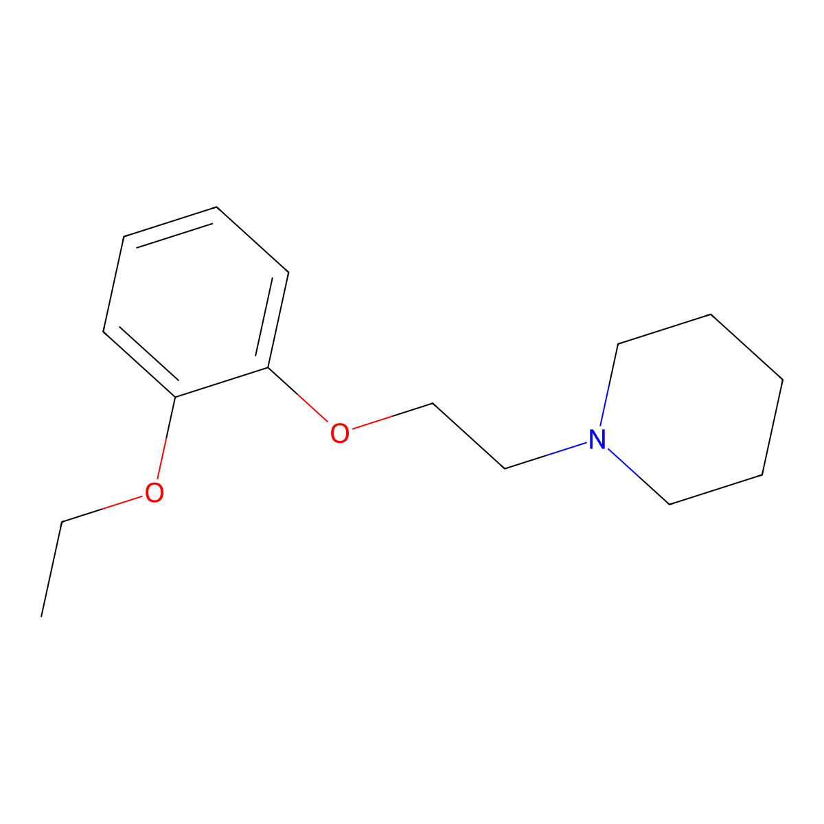 1-(2-(2-Ethoxyphenoxy)ethyl)piperidine molecular structure, CAS 420101-60-6