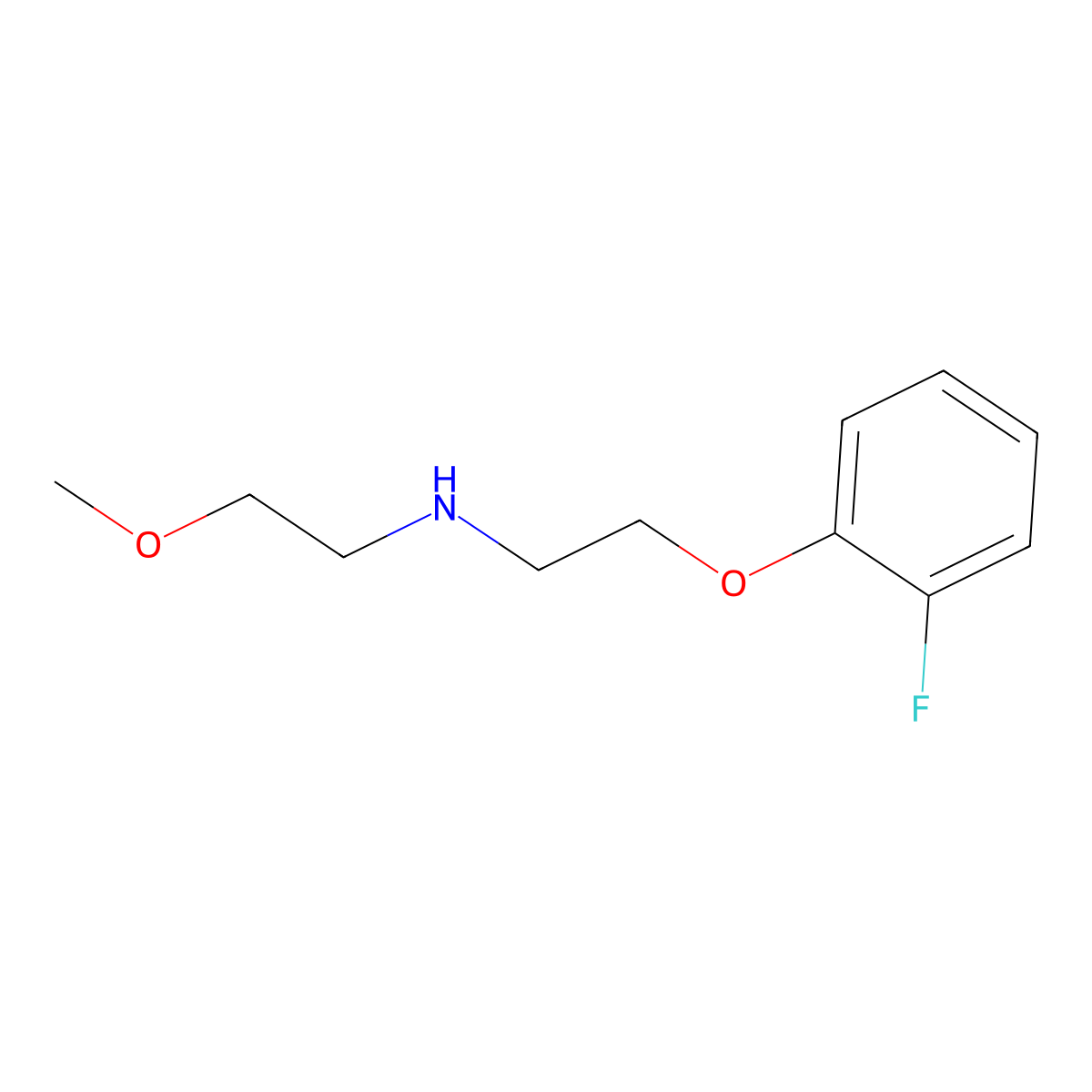 2-(2-fluorophenoxy)-N-(2-methoxyethyl)ethanamine molecular structure, CAS 420102-44-9