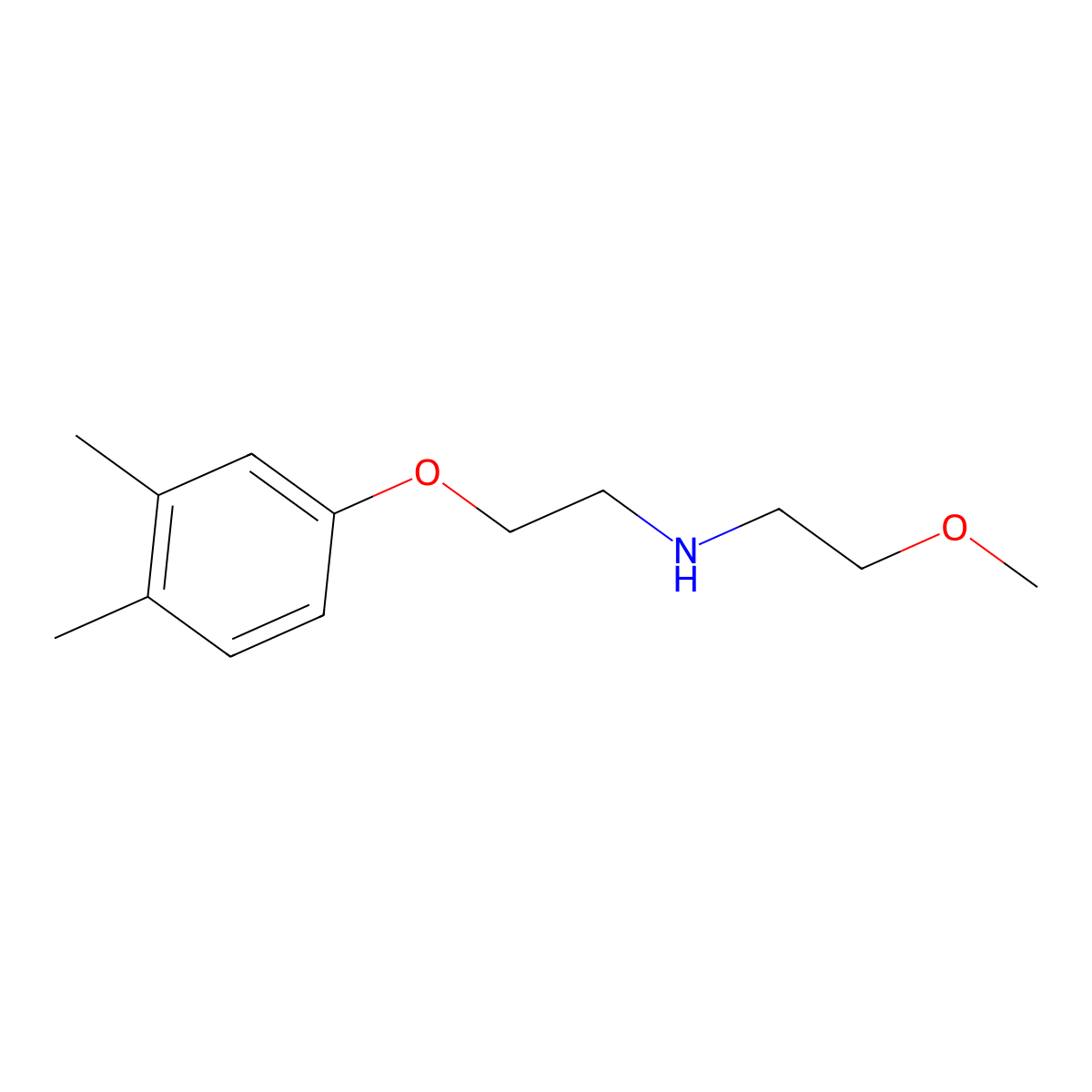 N-[2-(3,4-dimethylphenoxy)ethyl]-2-methoxyethanamine molecular structure, CAS 420102-54-1