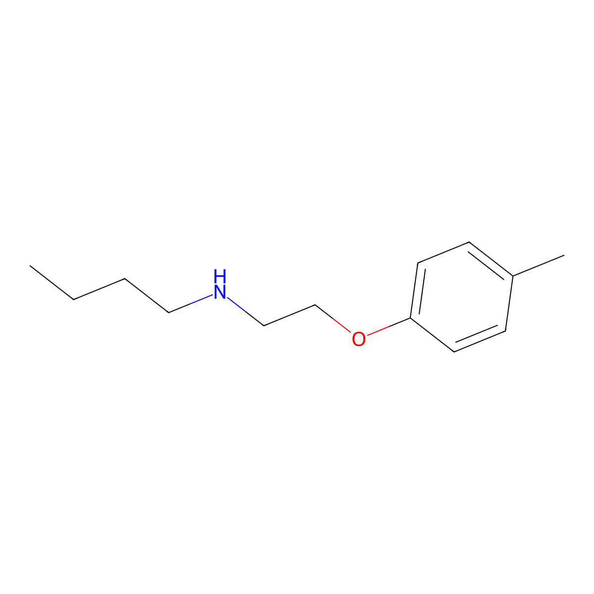 N-[2-(4-Methylphenoxy)ethyl]-1-butanamine molecular structure, CAS 420102-65-4