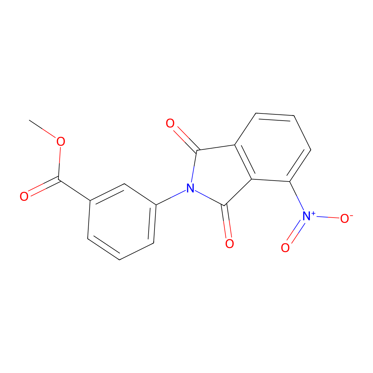 methyl 3-(4-nitro-1,3-dioxo-1,3-dihydro-2H-isoindol-2-yl)benzoate molecular structure, CAS 420103-80-6