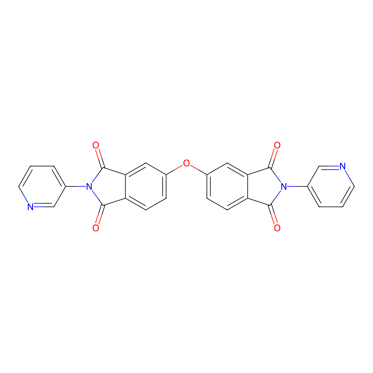 5-(1,3-Dioxo-2-pyridin-3-ylisoindol-5-yl)oxy-2-pyridin-3-ylisoindole-1,3-dione molecular structure, CAS 420103-82-8