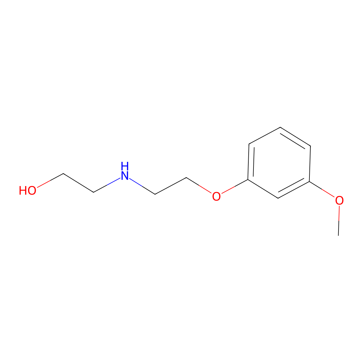 2-[2-(3-Methoxyphenoxy)ethylamino]ethanol molecular structure, CAS 420104-03-6