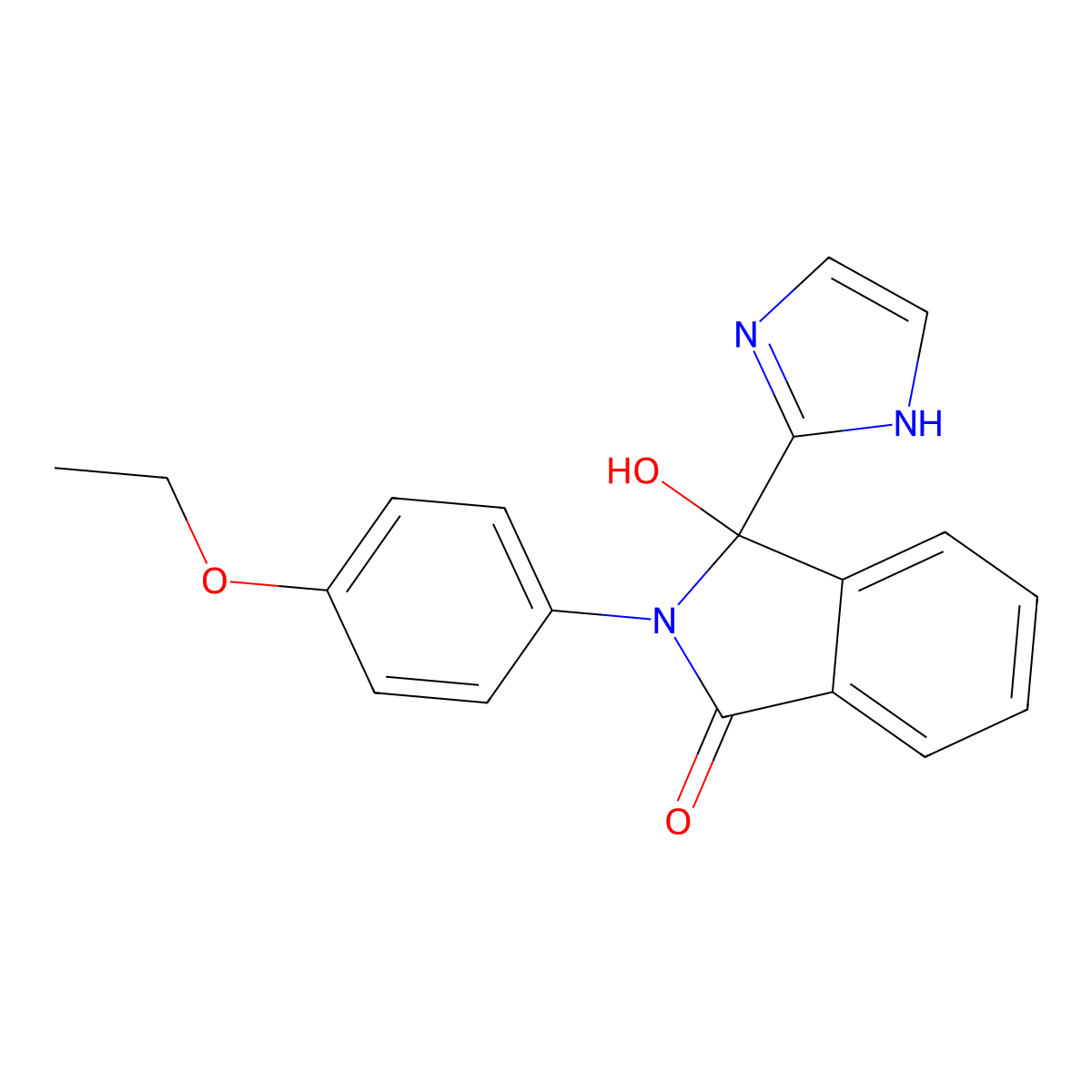 2-(4-Ethoxyphenyl)-2,3-dihydro-3-hydroxy-3-(1H-imidazol-2-yl)-1H-isoindol-1-one molecular structure, CAS 420104-04-7