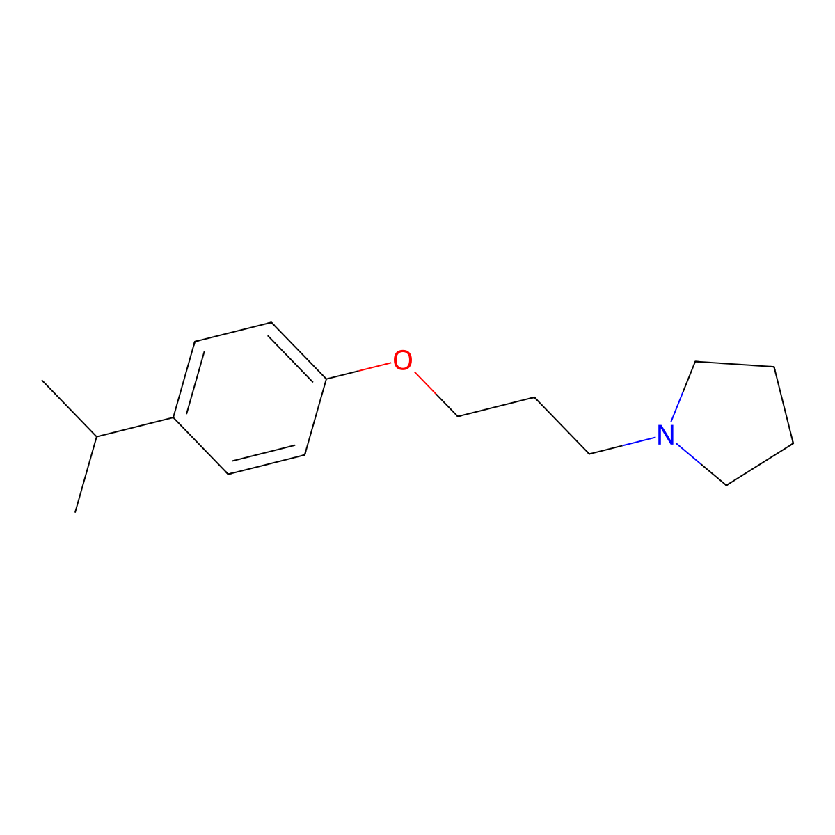 1-[3-(4-Isopropylphenoxy)propyl]pyrrolidine molecular structure, CAS 420104-28-5