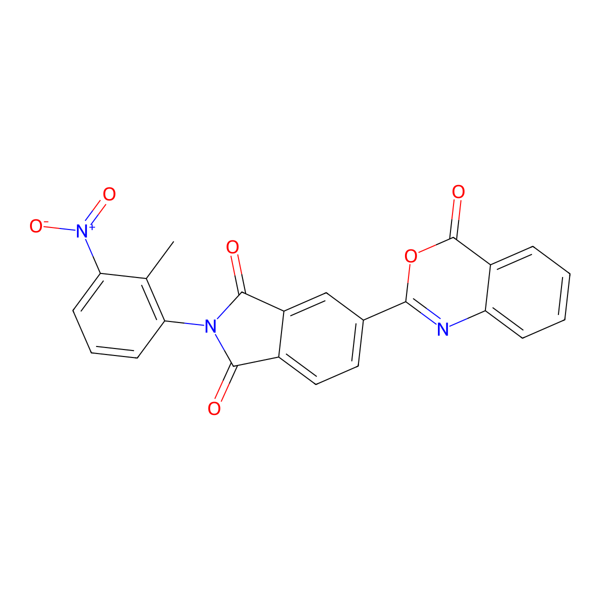 2-(2-Methyl-3-nitrophenyl)-5-(4-oxo-3,1-benzoxazin-2-yl)isoindole-1,3-dione molecular structure, CAS 420104-70-7