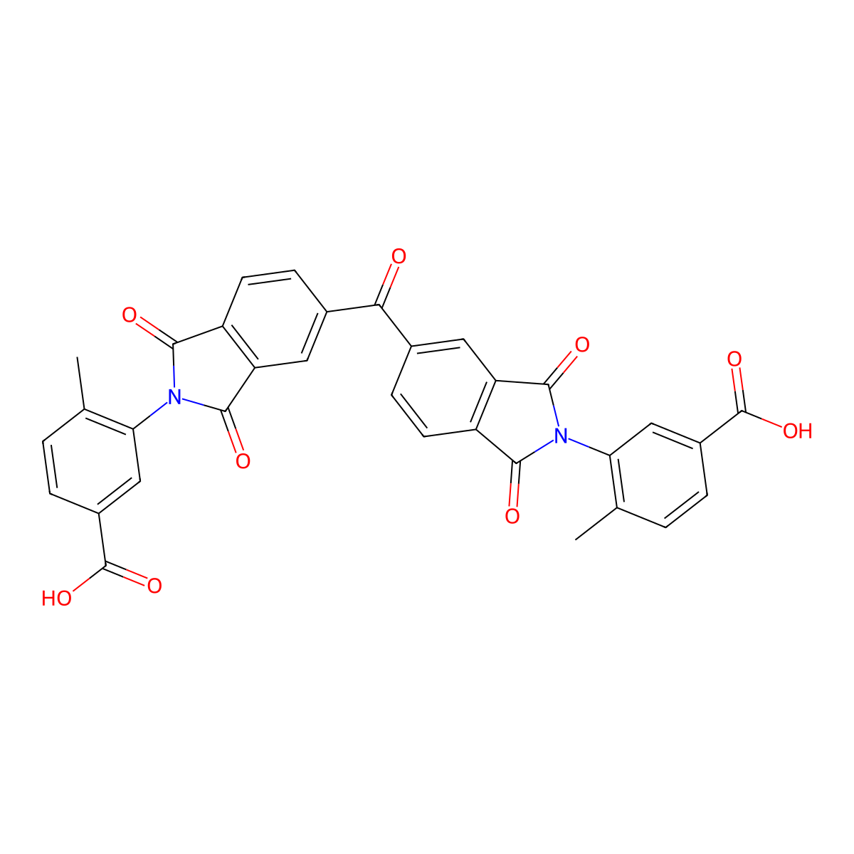 3,3'-(5,5'-Carbonylbis(1,3-dioxoisoindoline-5,2-diyl))bis(4-methylbenzoic acid) molecular structure, CAS 420105-10-8