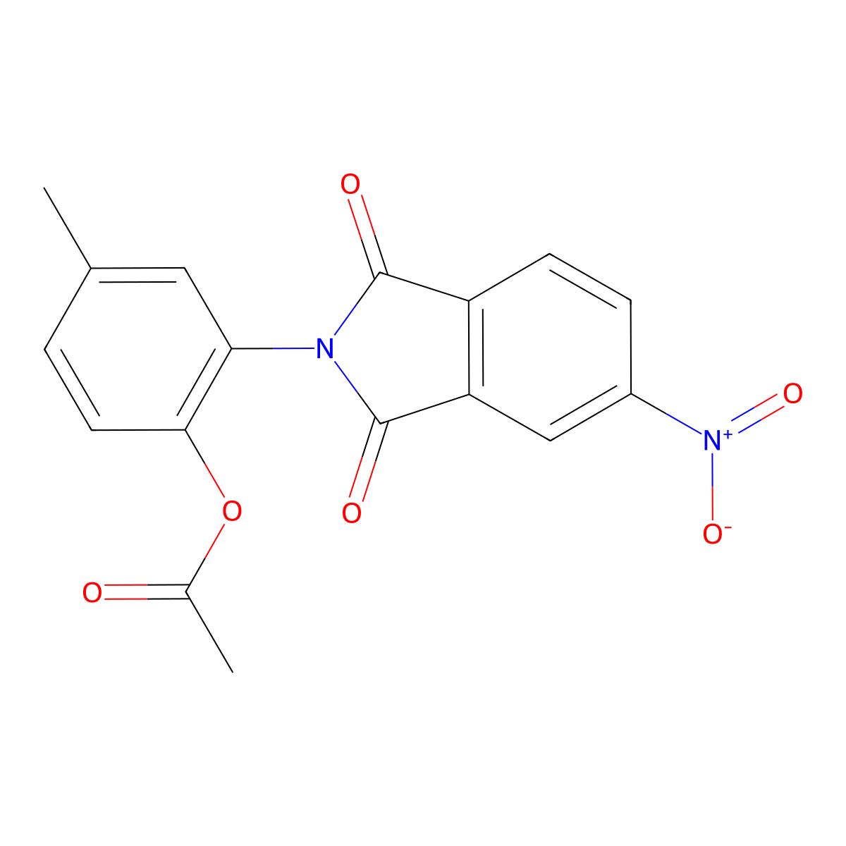 4-methyl-2-(5-nitro-1,3-dioxo-1,3-dihydro-2H-isoindol-2-yl)phenyl acetate molecular structure, CAS 420106-15-6
