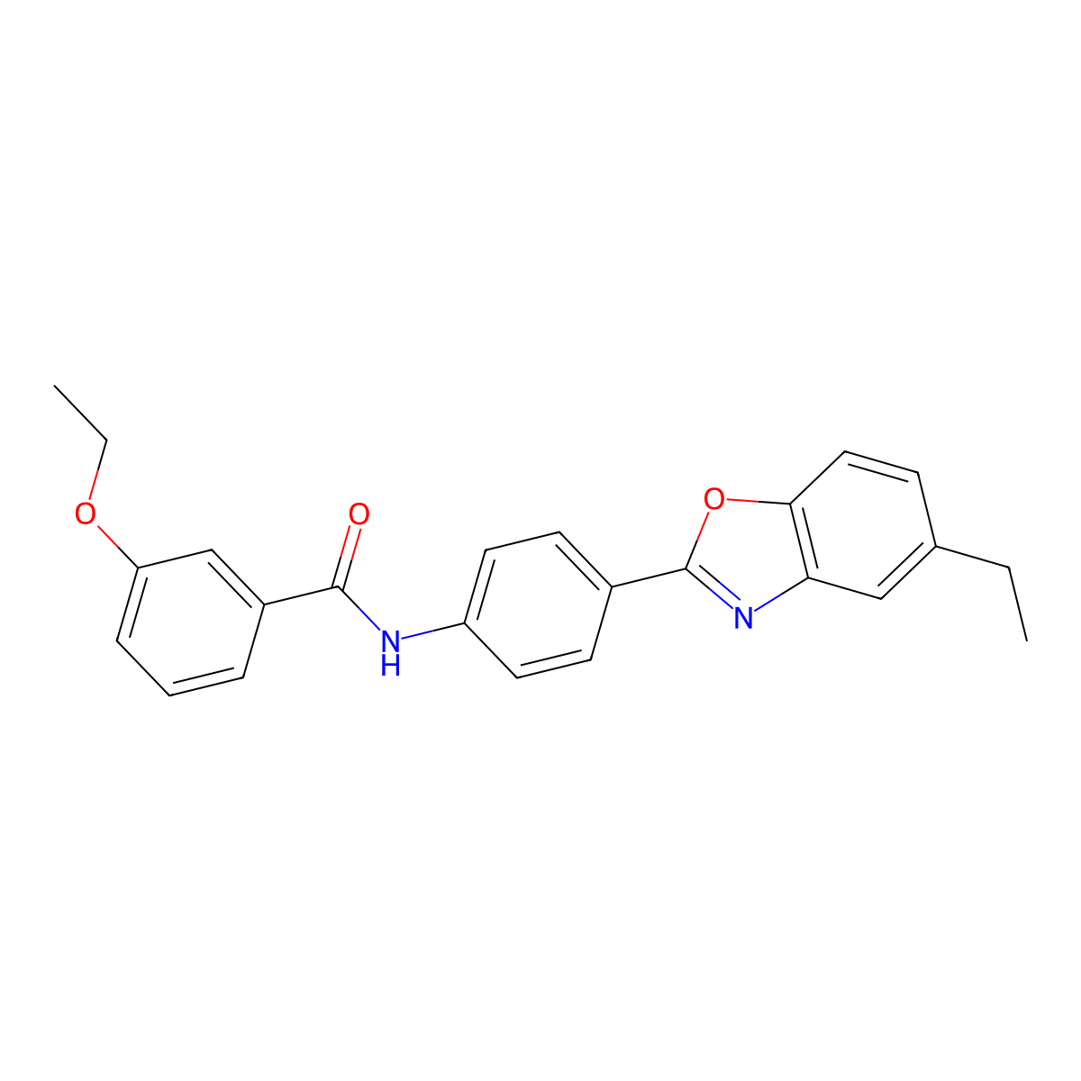 3-ethoxy-N-[4-(5-ethyl-1,3-benzoxazol-2-yl)phenyl]benzamide molecular structure, CAS 420106-52-1