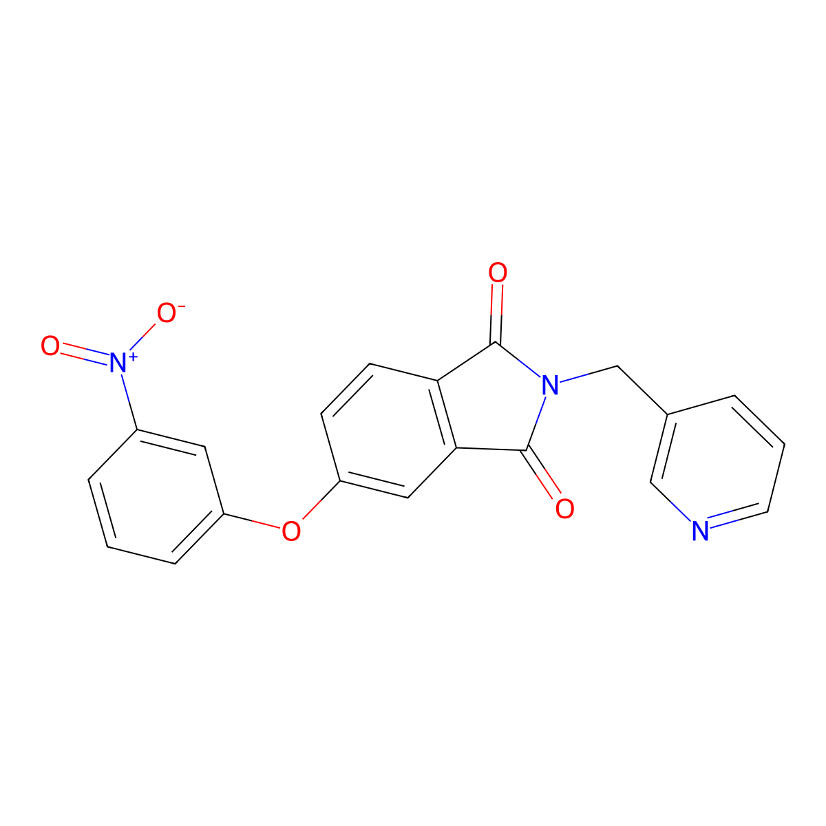 5-(3-Nitrophenoxy)-2-(pyridin-3-ylmethyl)isoindole-1,3-dione molecular structure, CAS 420107-27-3