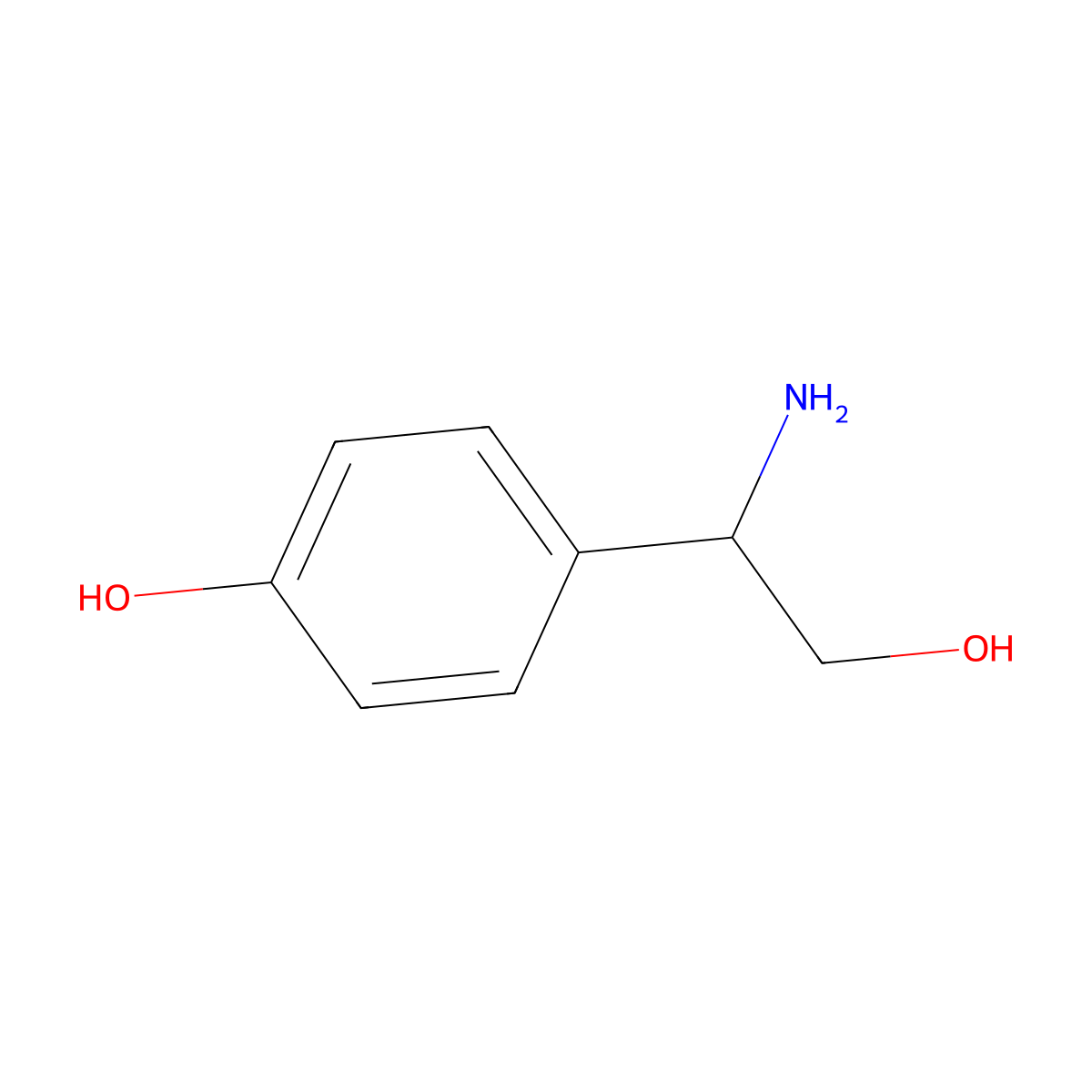(R)-4-(1-Amino-2-hydroxyethyl)phenol molecular structure, CAS 420110-45-8