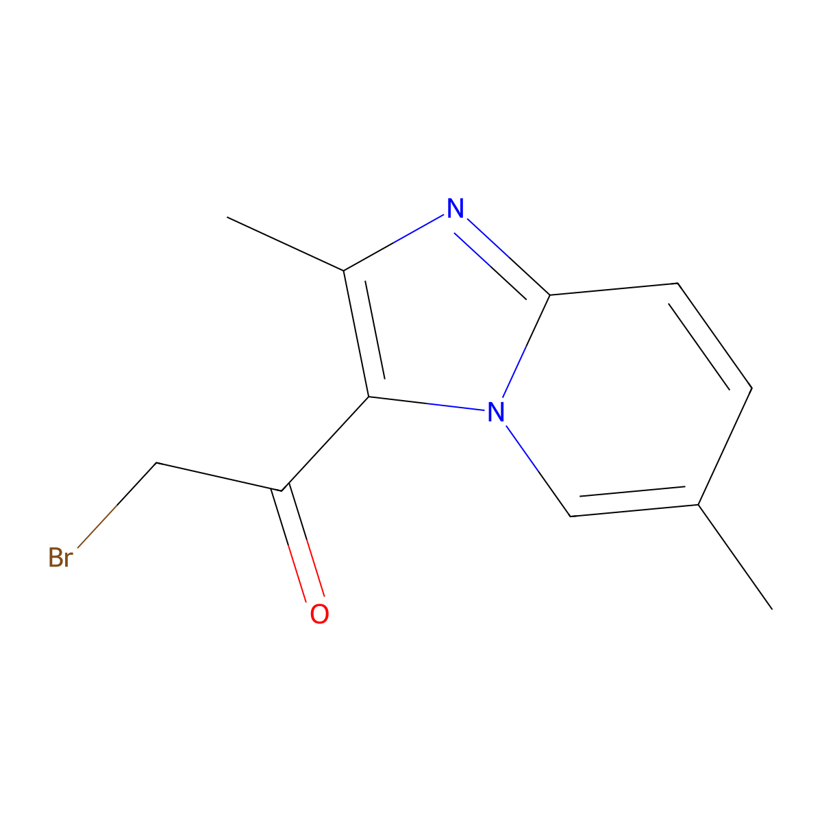 Ethanone, 2-bromo-1-(2,6-dimethylimidazo[1,2-a]pyridin-3-yl)- molecular structure, CAS 420116-25-2