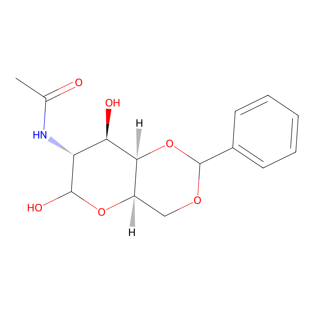 4,6-O-Benzylidene-N-acetyl-D-galactosamine molecular structure, CAS 420118-03-2